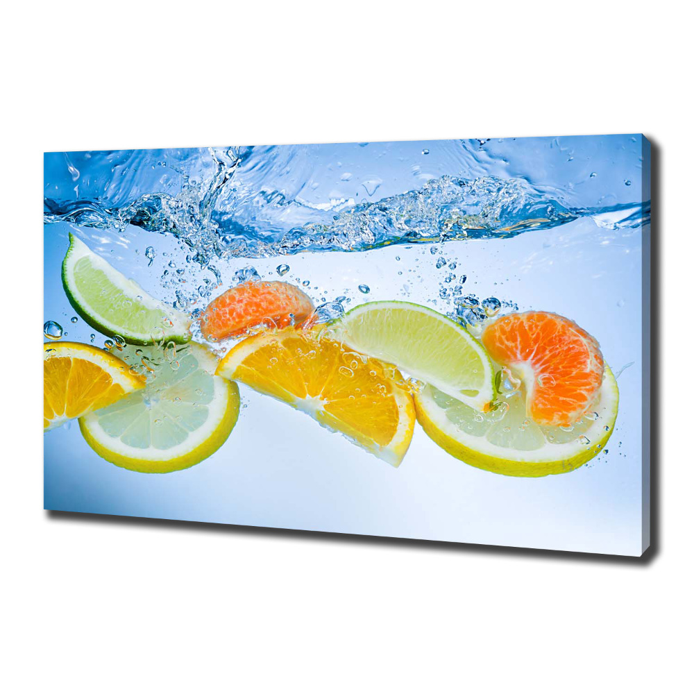 Canvas wall art Citruses under water