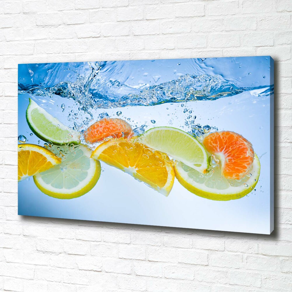 Canvas wall art Citruses under water