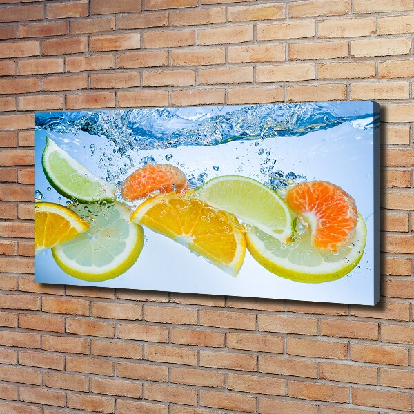 Canvas wall art Citruses under water