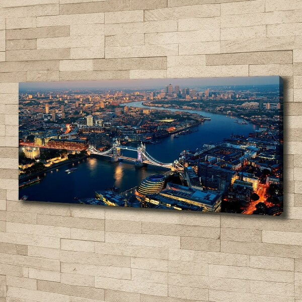 Canvas wall art London from a bird's eye view