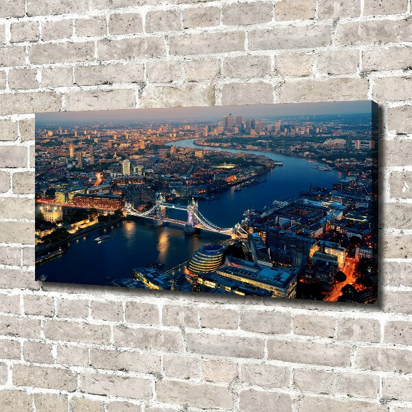 Canvas wall art London from a bird's eye view