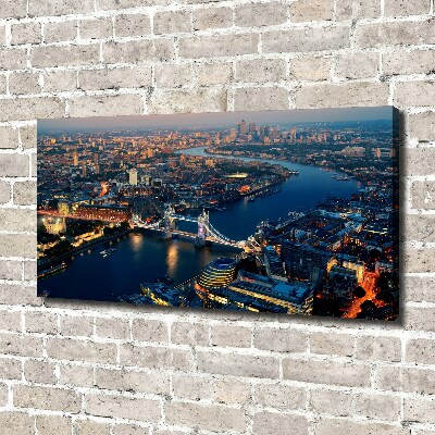 Canvas wall art London from a bird's eye view