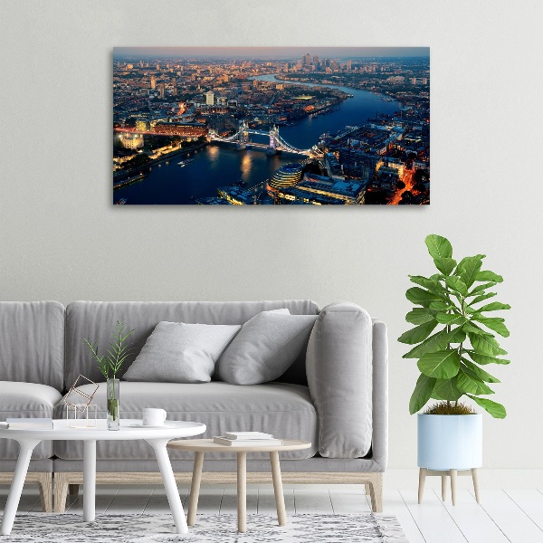 Canvas wall art London from a bird's eye view