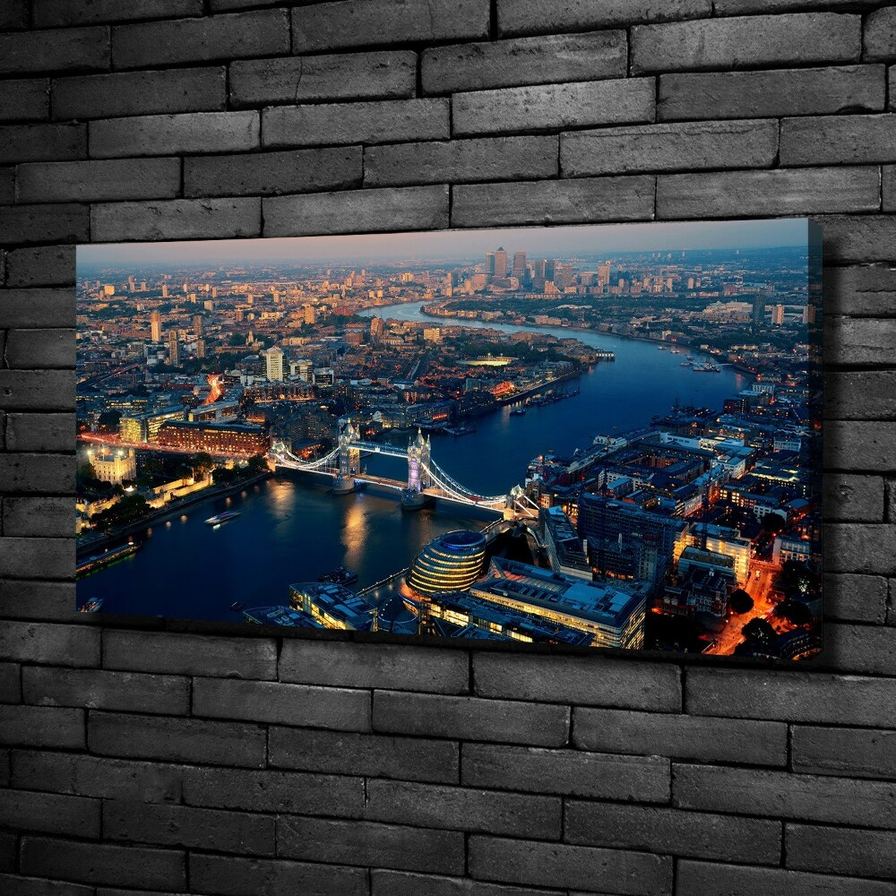 Canvas wall art London from a bird's eye view