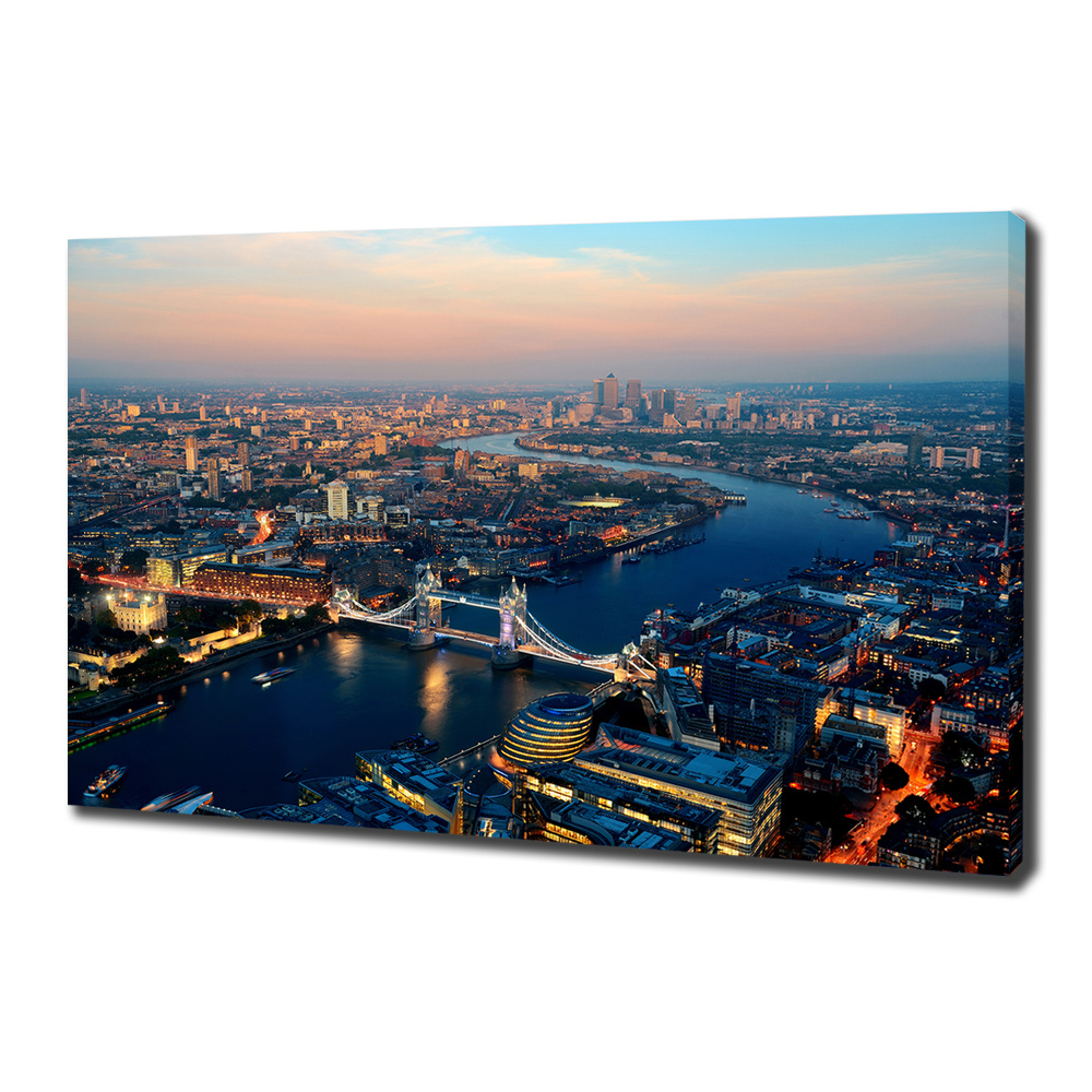 Canvas wall art London from a bird's eye view