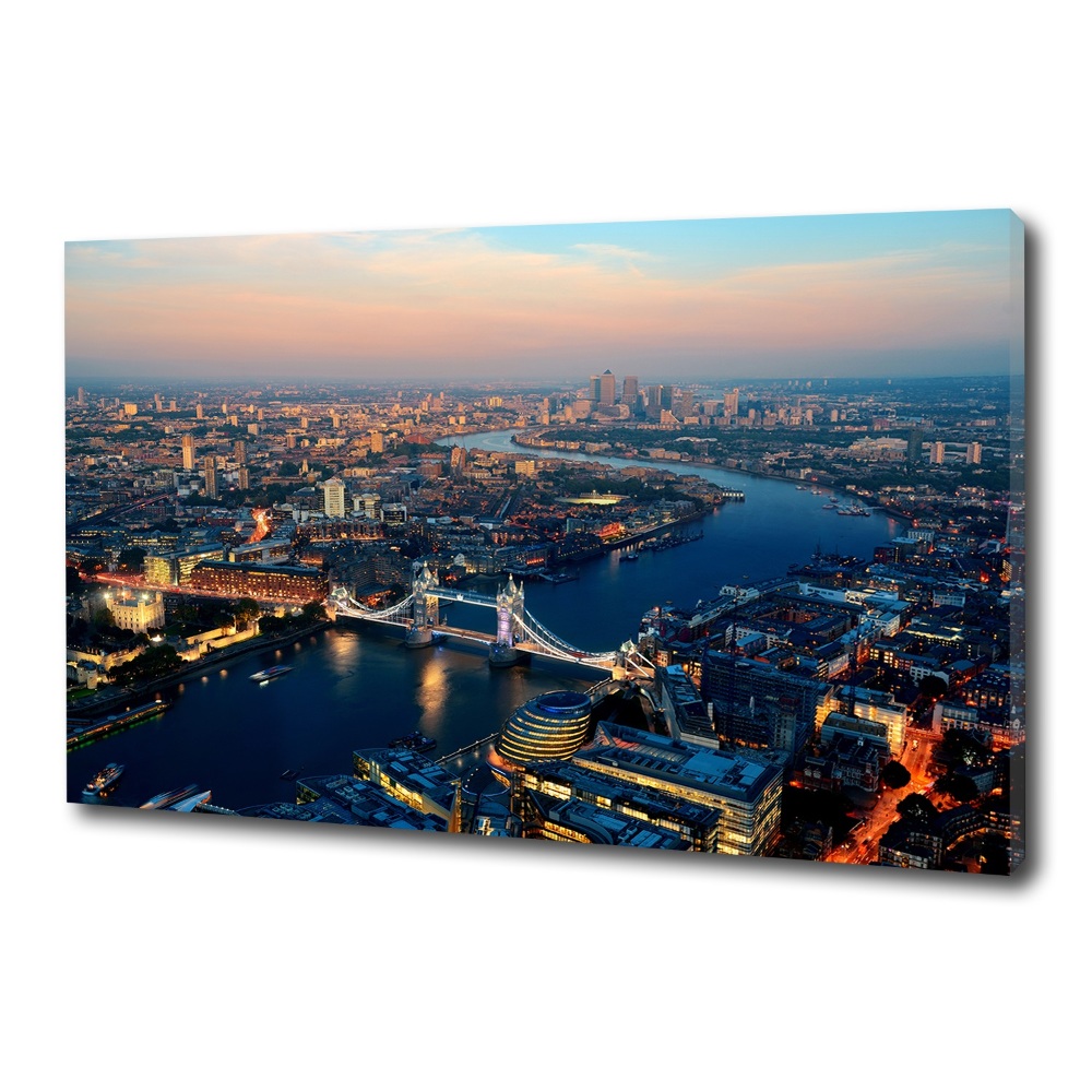 Canvas wall art London from a bird's eye view