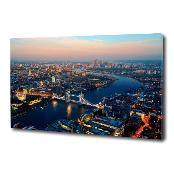 Canvas wall art London from a bird's eye view