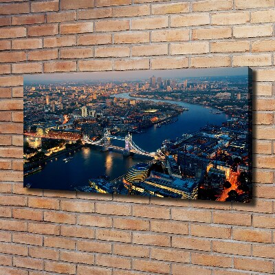 Canvas wall art London from a bird's eye view