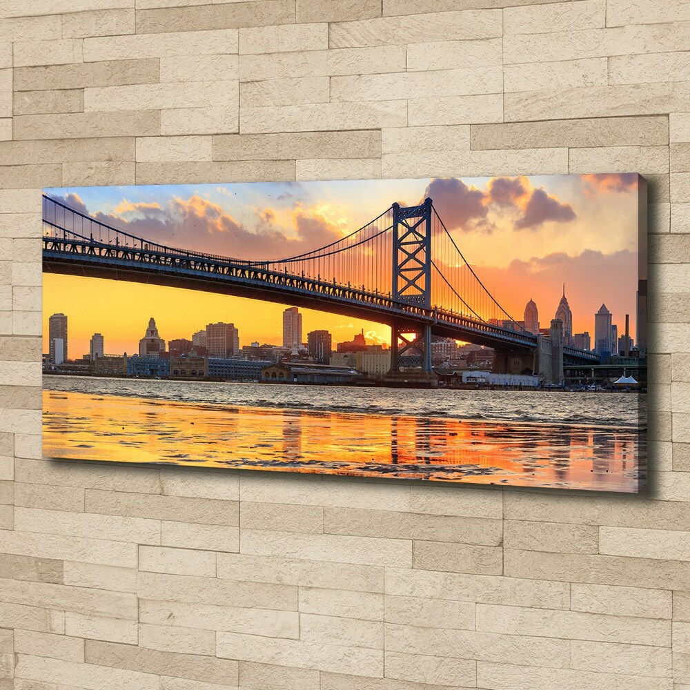 Canvas wall art Philadelphia bridge