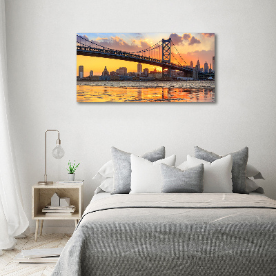 Canvas wall art Philadelphia bridge