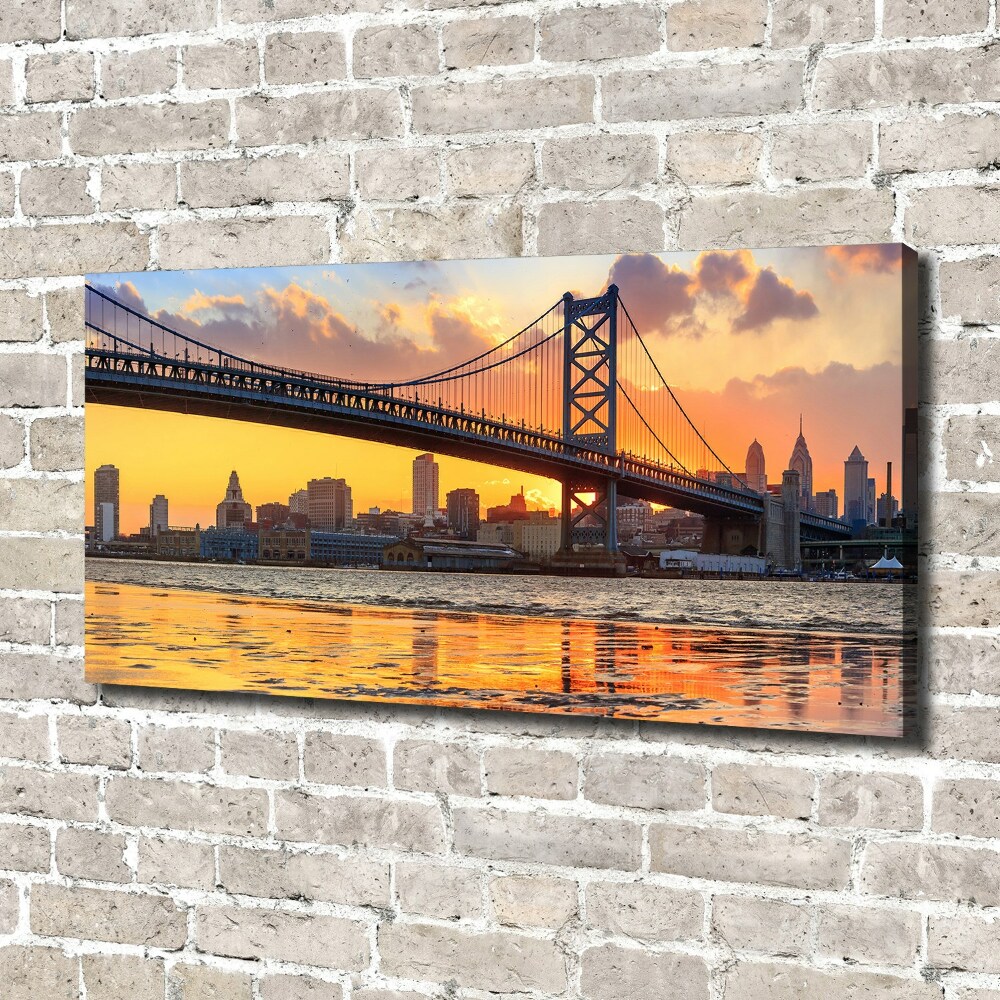 Canvas wall art Philadelphia bridge