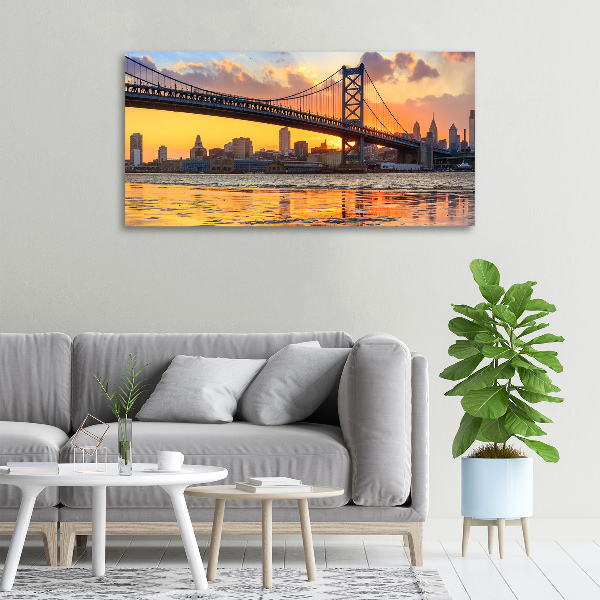 Canvas wall art Philadelphia bridge