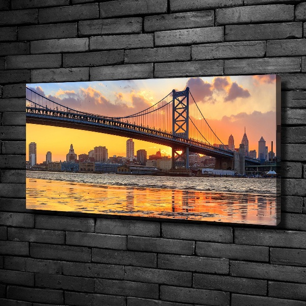 Canvas wall art Philadelphia bridge