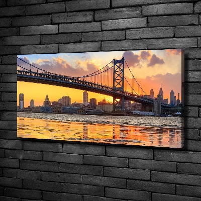 Canvas wall art Philadelphia bridge