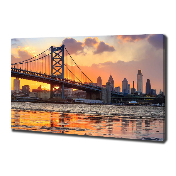 Canvas wall art Philadelphia bridge