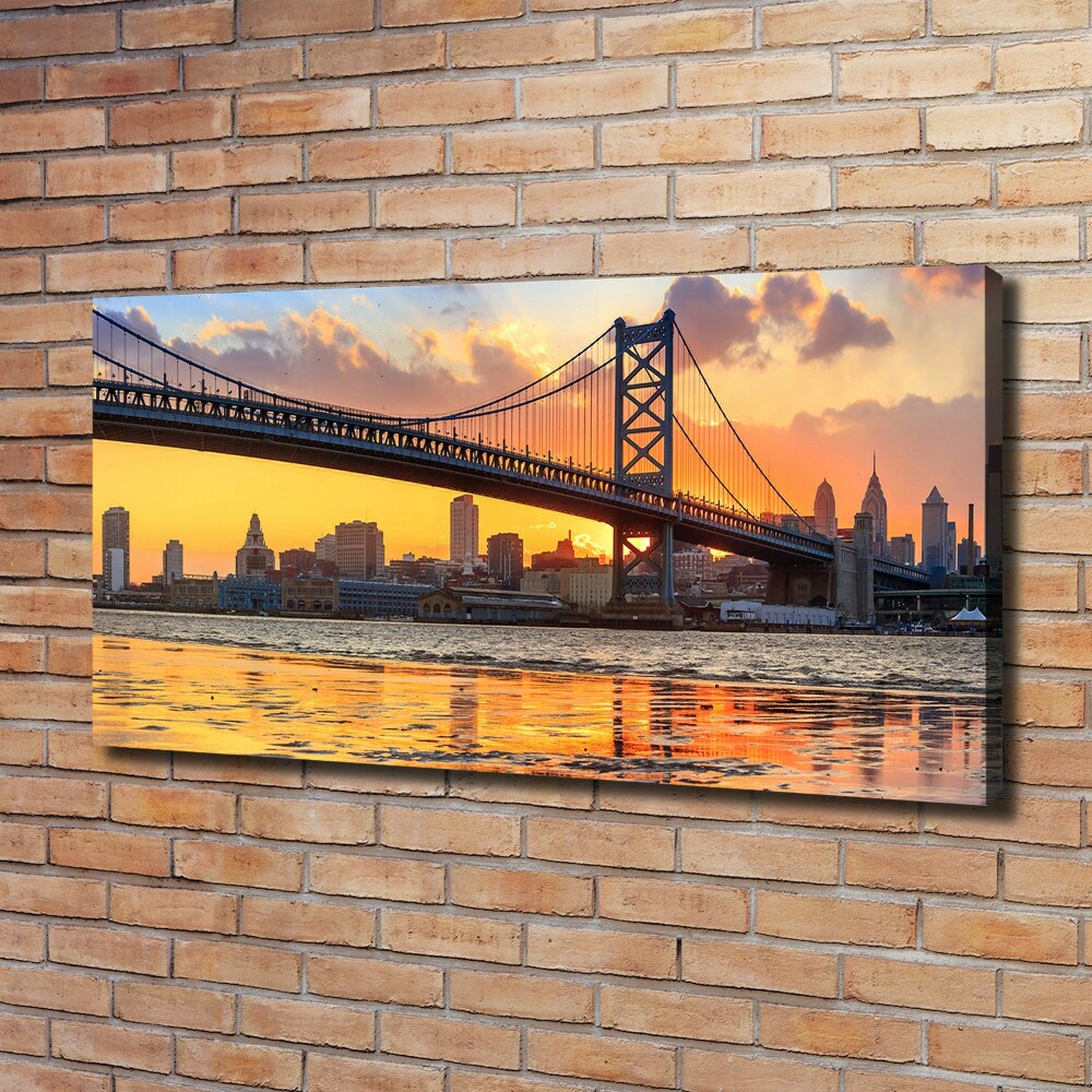 Canvas wall art Philadelphia bridge