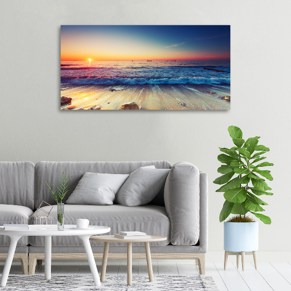 Canvas wall art Sunrise sea