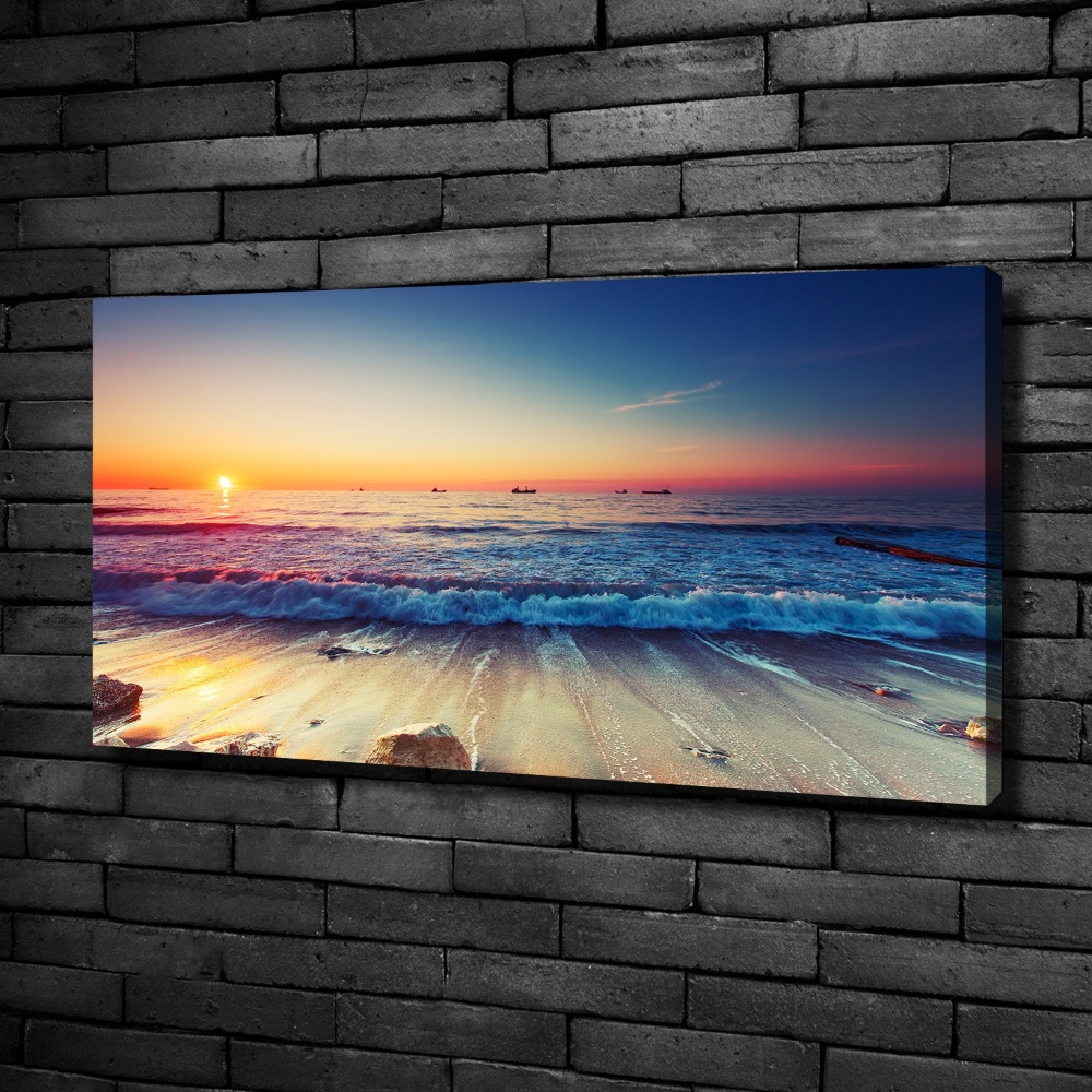 Canvas wall art Sunrise sea