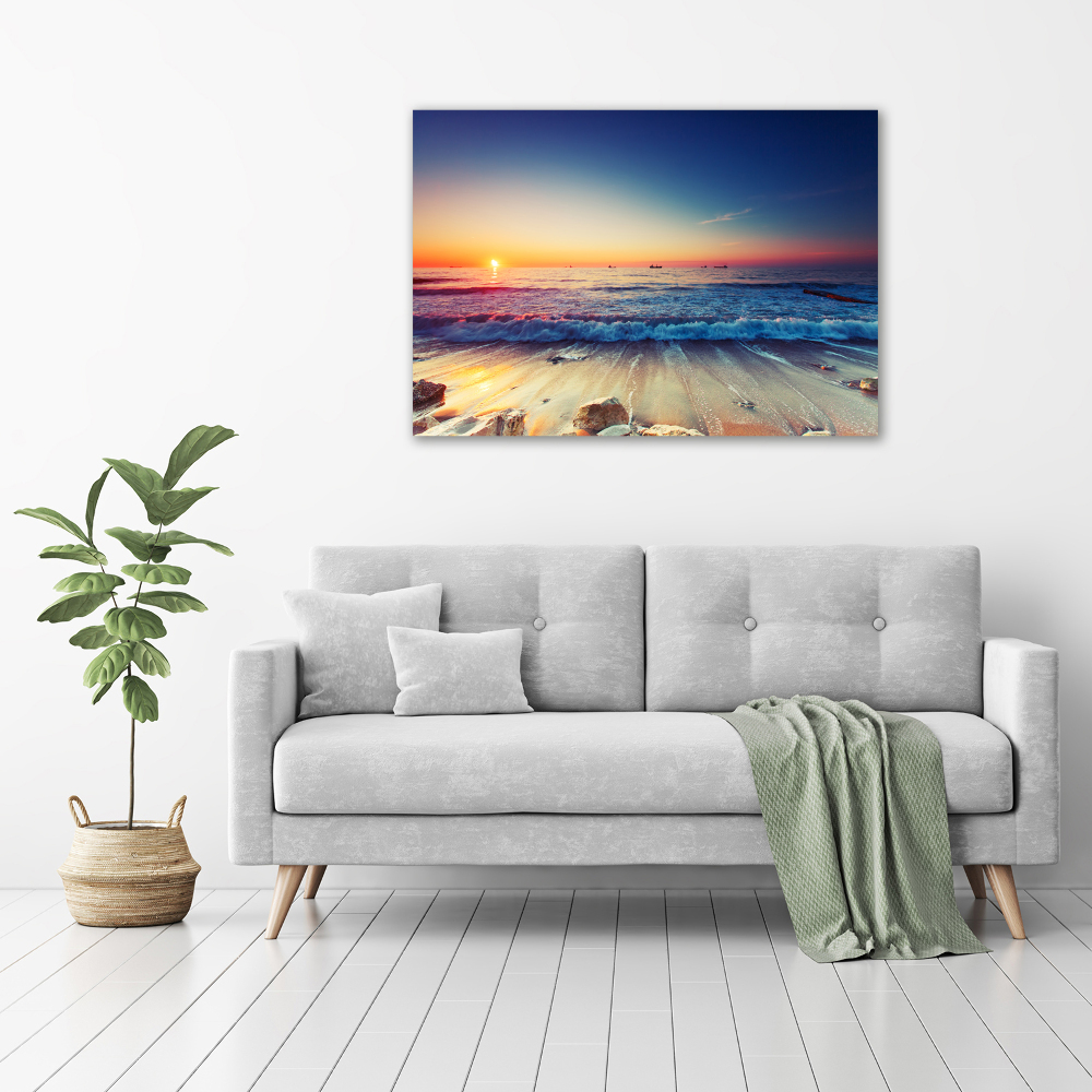 Canvas wall art Sunrise sea