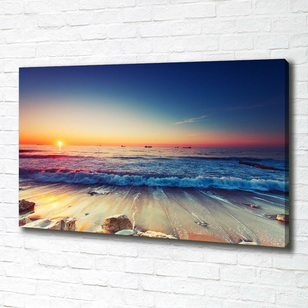 Canvas wall art Sunrise sea