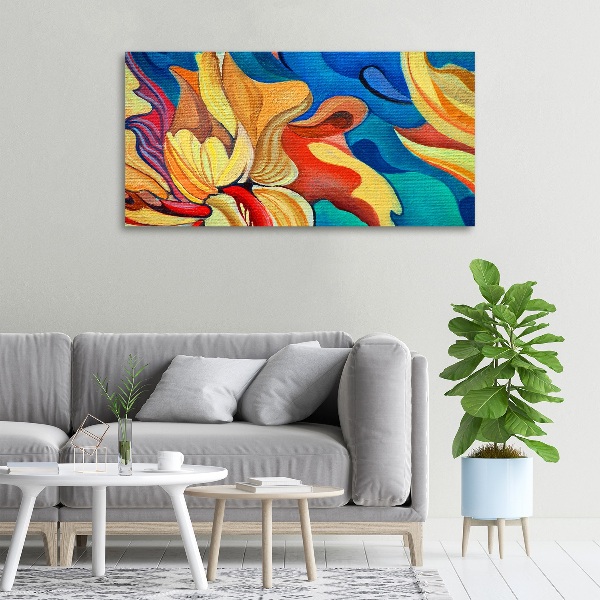 Canvas wall art Abstract flower