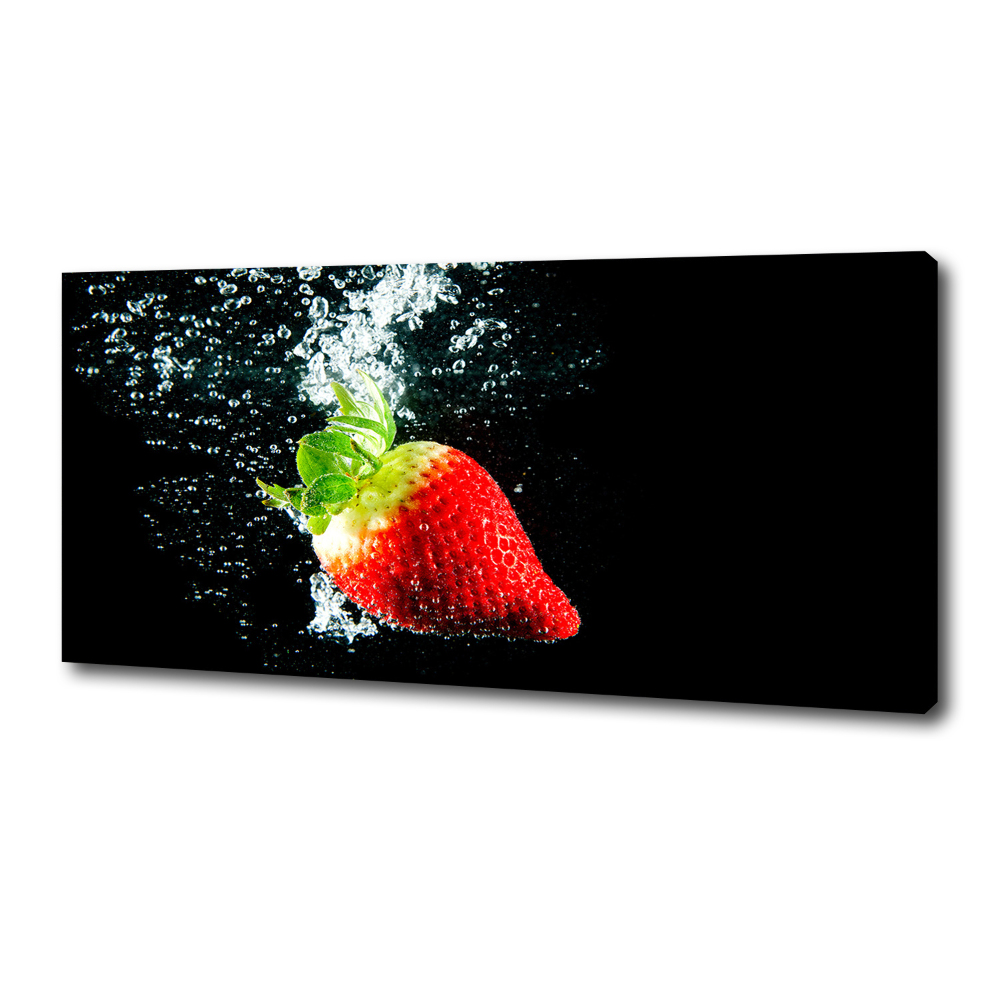 Canvas wall art Strawberry underwater