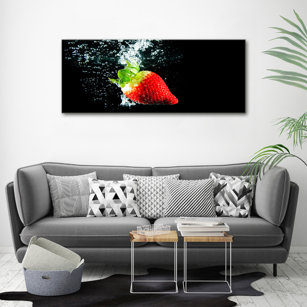 Canvas wall art Strawberry underwater