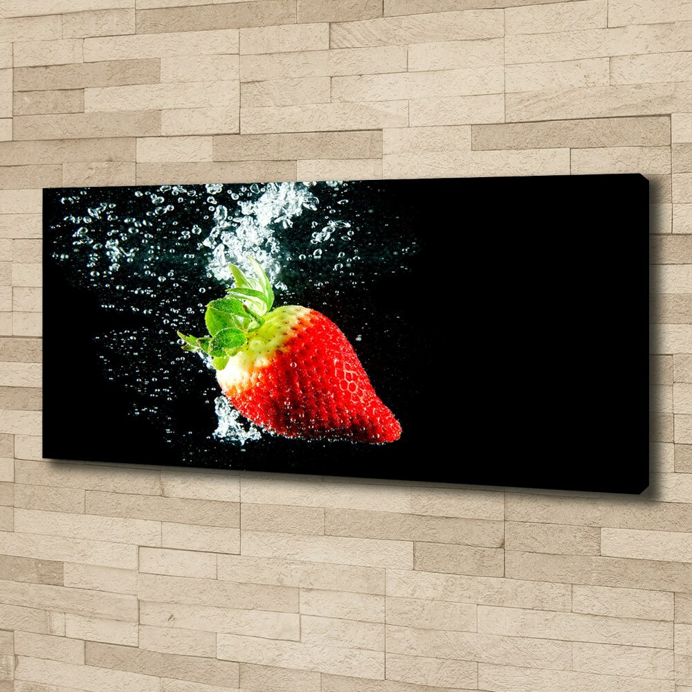 Canvas wall art Strawberry underwater