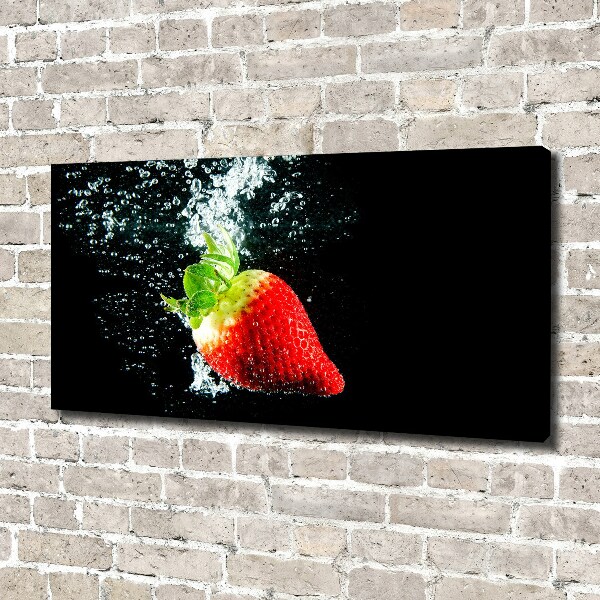 Canvas wall art Strawberry underwater