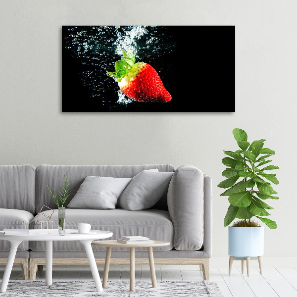 Canvas wall art Strawberry underwater