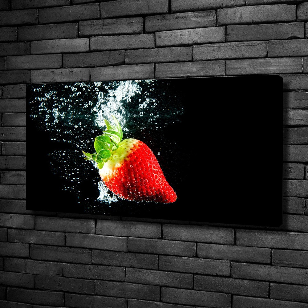 Canvas wall art Strawberry underwater