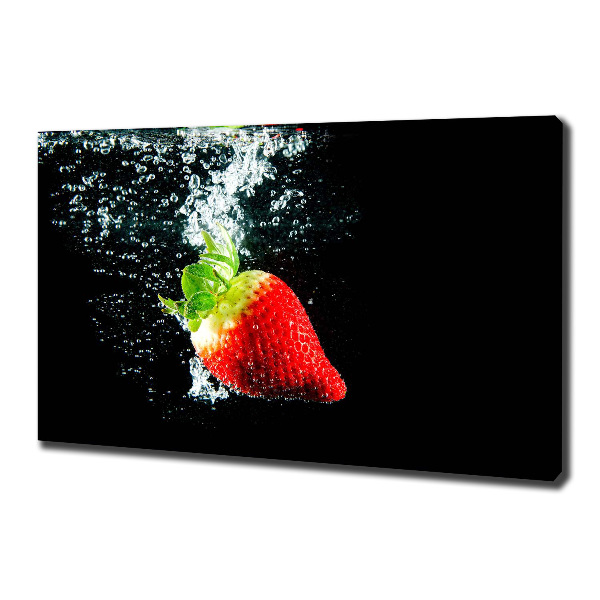 Canvas wall art Strawberry underwater