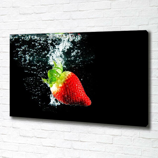 Canvas wall art Strawberry underwater