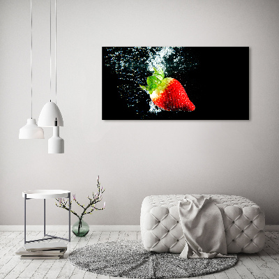 Canvas wall art Strawberry underwater