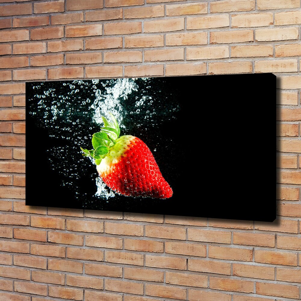 Canvas wall art Strawberry underwater