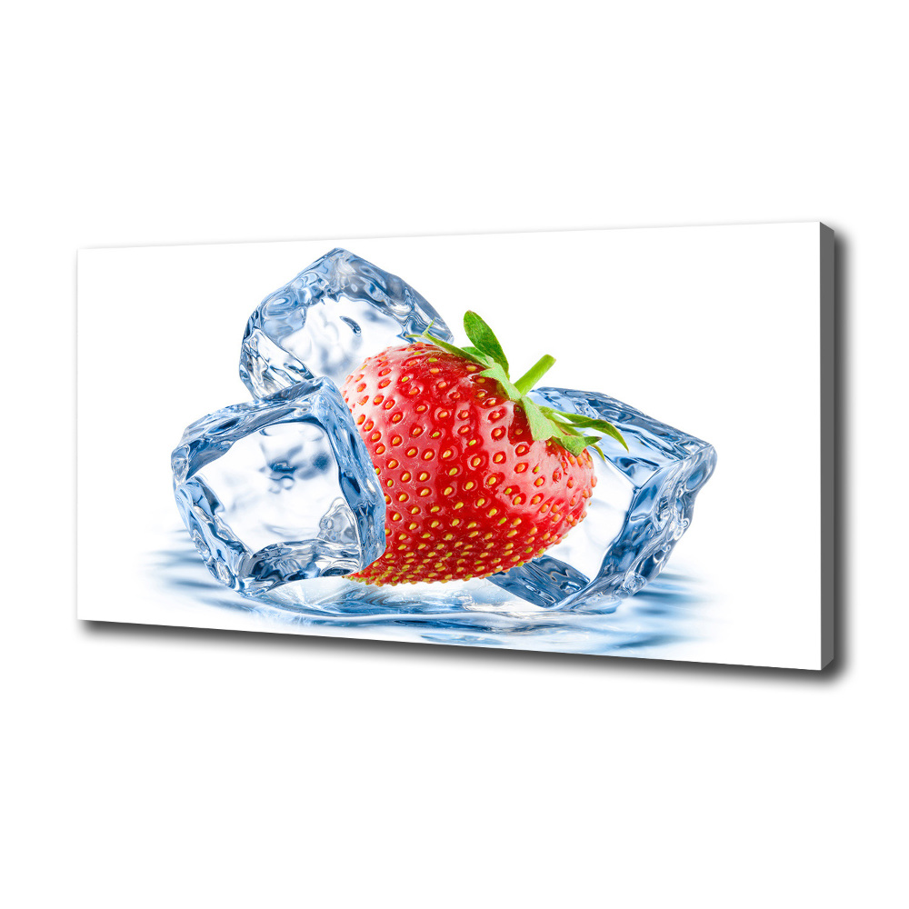 Canvas wall art Strawberry with ice