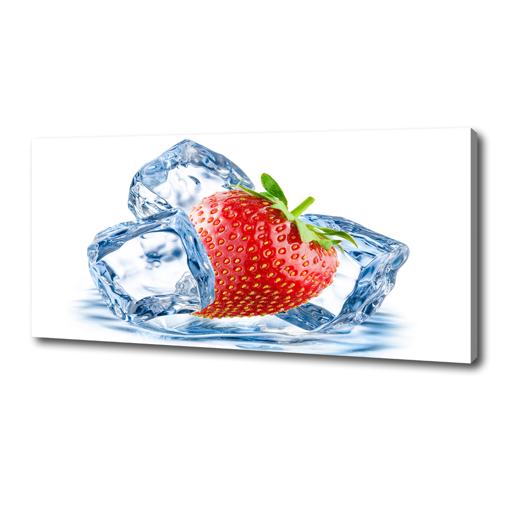 Canvas wall art Strawberry with ice