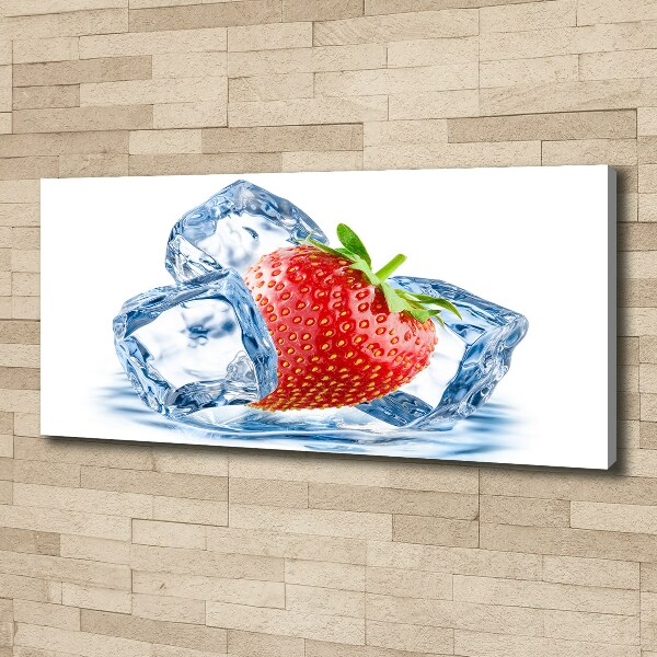 Canvas wall art Strawberry with ice