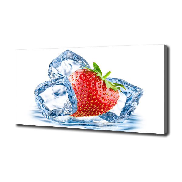 Canvas wall art Strawberry with ice