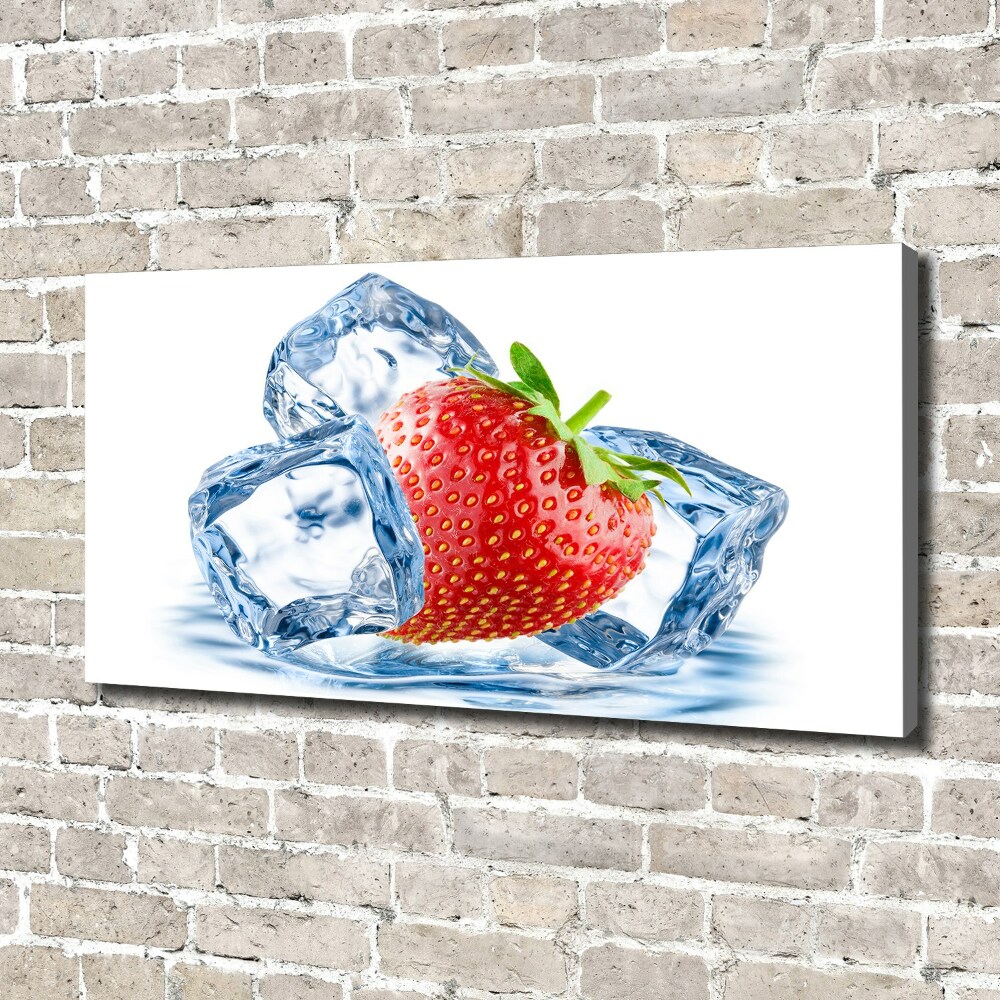 Canvas wall art Strawberry with ice