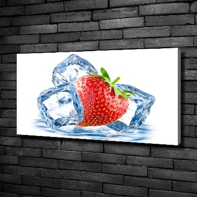 Canvas wall art Strawberry with ice