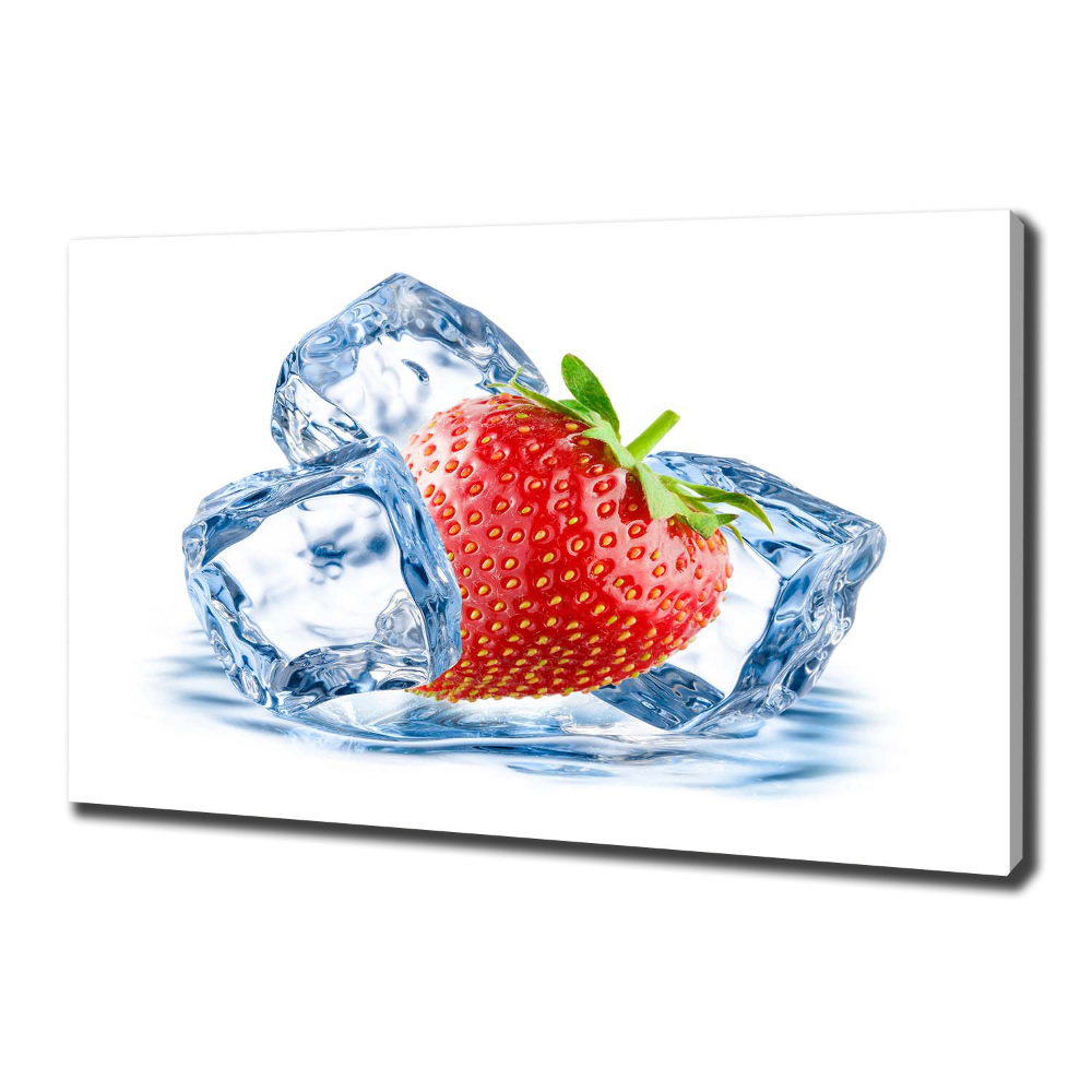 Canvas wall art Strawberry with ice