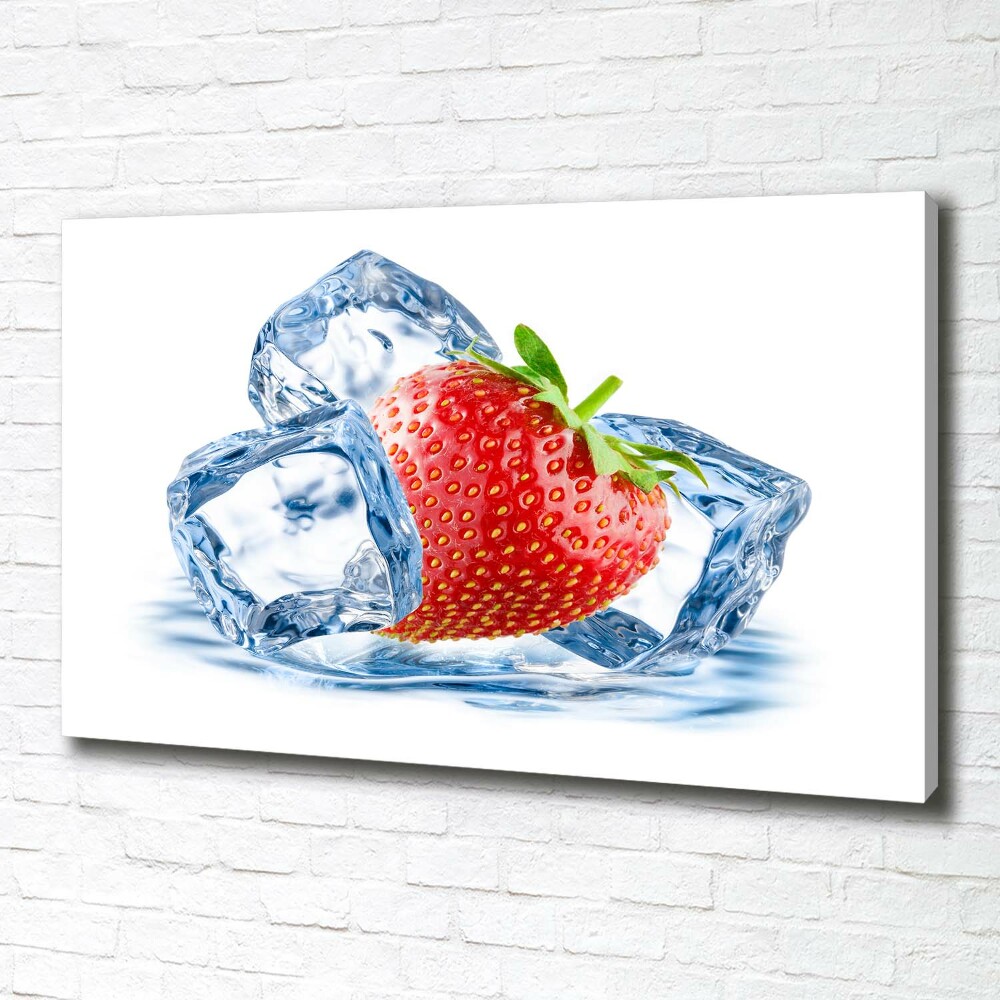 Canvas wall art Strawberry with ice