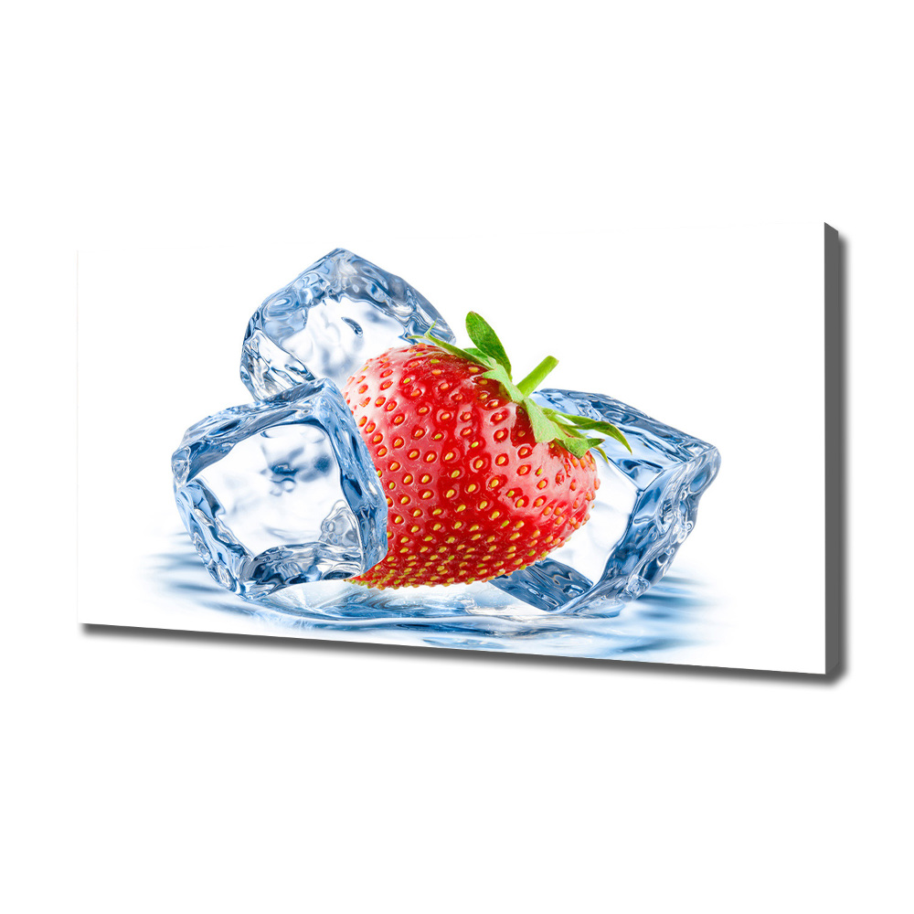 Canvas wall art Strawberry with ice