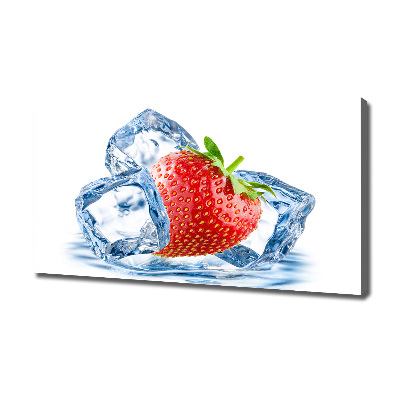 Canvas wall art Strawberry with ice