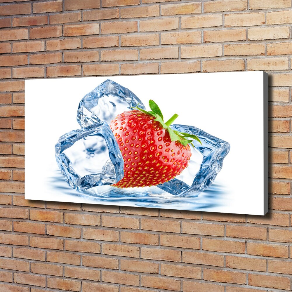 Canvas wall art Strawberry with ice