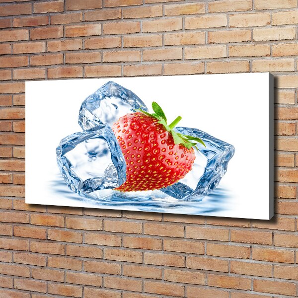 Canvas wall art Strawberry with ice