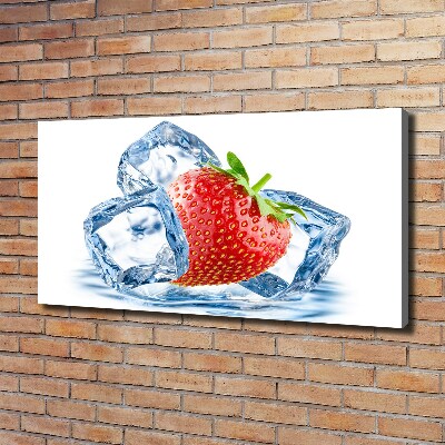 Canvas wall art Strawberry with ice