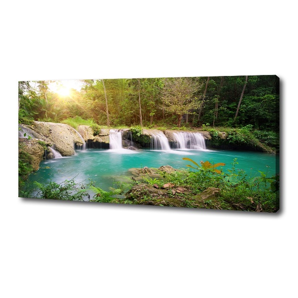 Canvas wall art Waterfall in the forest