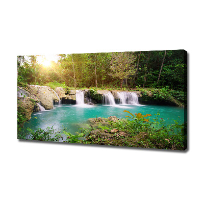 Canvas wall art Waterfall in the forest